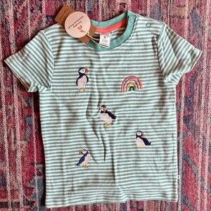 Frugi NWT 4-5y Organic Cotton Puffin Tee